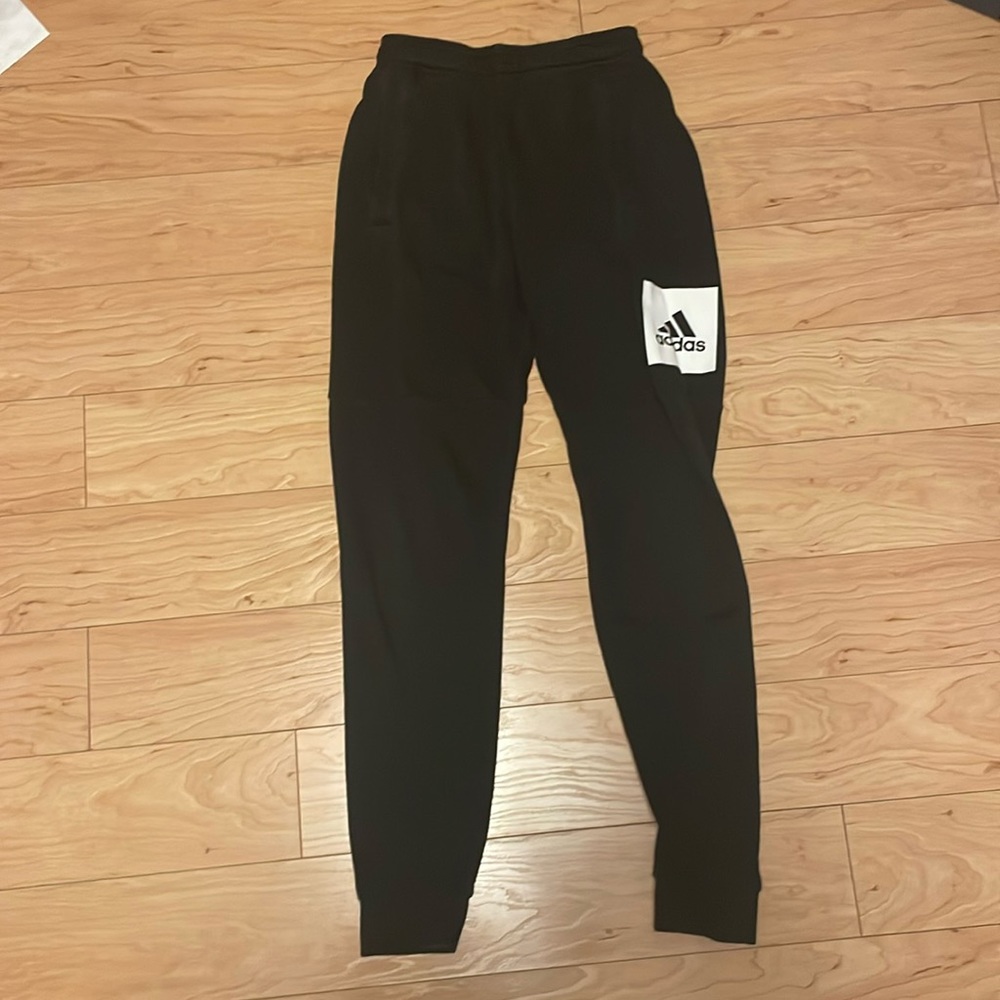 adidas black sweatpants size s